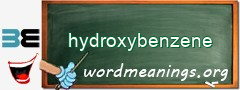 WordMeaning blackboard for hydroxybenzene